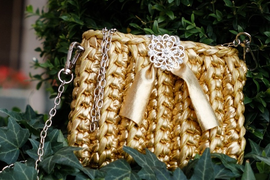 Клатч металлик металлик. Как связать просто. МК Подойдет даже для новичка