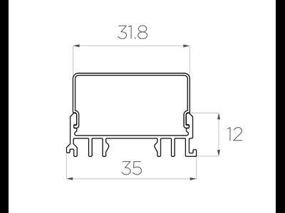 Алюминиевый профиль 4L-3612-S ANOD