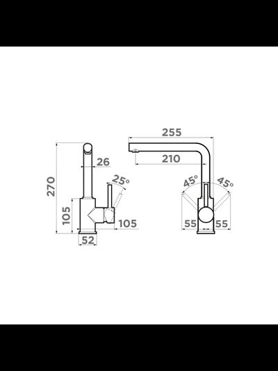 Смеситель OMOIKIRI NAKAGAWA-P