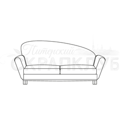 Штамп диван со скошеной спинкой