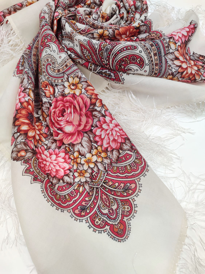 Павловопосадский платок Цветочная ария 2036-4