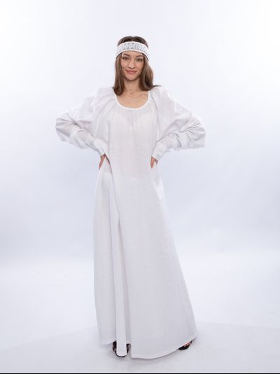 Длиннополое платье "Млечный Путь" из конопли