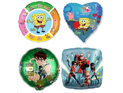 шар с гелием 18"/46 см мультики (на выбор)