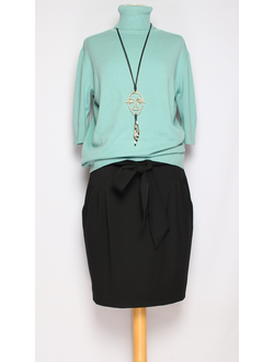 ЮБКА КЛАССИКА "КОРОТКАЯ БАНТ" черная р.48