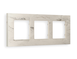 Рамка 3-я Серо-бежевый мрамор, коллекция GRAND - Ambrella Volt - ALFA