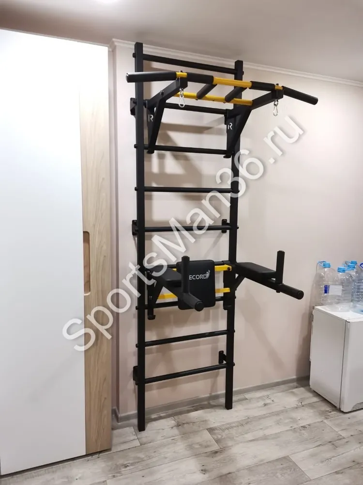 ШВЕДСКАЯ СТЕНКА РЕКОРД X2 (С ОПОРОЙ НА ПОЛ), цвет чёрный