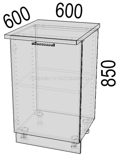 Стол кухонный Аляска Н-67 (600)