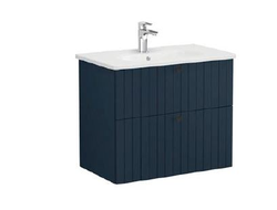 Модуль с круглой раковиной, Vitra Root Groove, 80 см, 2 ящика, матовый темно-синий, 69441