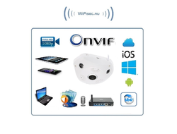 Потолочная - настенная WiFi/LAN видеокамера панорамная с DVR, Full HD 3 Mp  (IP Pro (VR cam. EseeCloud))