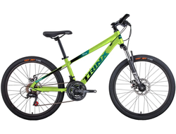 Подростковый велосипед Trinx M114 зелено-черно-синий, рама 11