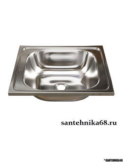 Мойка нержавеющая накладная MIXLINE 40х50 0,4мм выпуск 1 1/2 глубина 16см