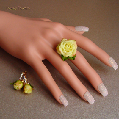 Комплект "Мэри" из полимерной глины. Позолота.