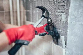 Демонтаж старой плитки