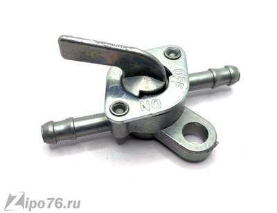 Кран топливный на генератор мотоблок снегоуборщик проходной 6мм