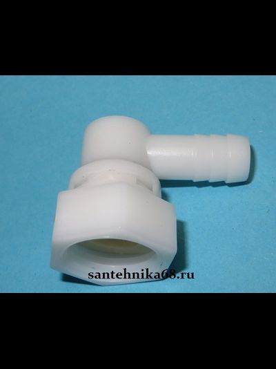 Уголок для душевой кабины пластиковый и латунный с накидной гайкой 1/2"х12мм под 90 гр.