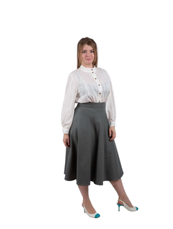 Юбка-солнце в клетку шерстяная