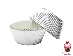 Капсулы бумажные для выпечки Серебряные, 24 шт