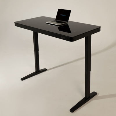 Умный стол 140×70 чёрный | закалённое стекло