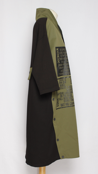 ПЛАТЬЕ БОХО "ПЕЧАТЬ" хаки р.48,50,54