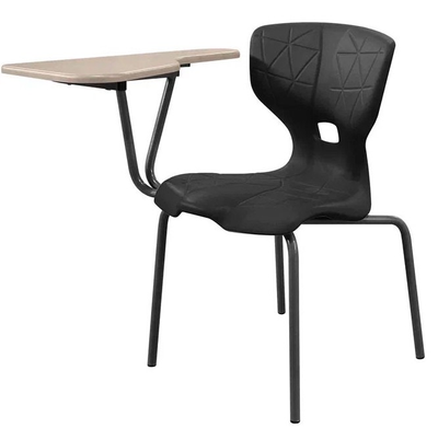 Школьный стул ШС12 с пюпитром (единое сиденье и спинка с 3D рисунком) цвет пластика черный