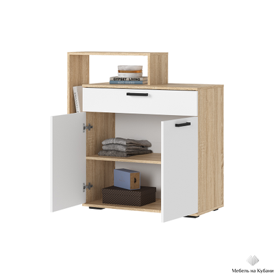 Санса КМ-01 Комод 1000 Сонома/Белый