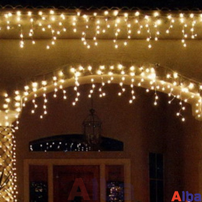 Бахрома 3*0.9 м БЕЛЫЙ ТЕПЛЫЙ, мерцание IP 65