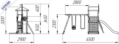 ДЕТСКАЯ ДЕРЕВЯННАЯ ИГРОВАЯ ПЛОЩАДКА САМСОН МАДАГАСКАР в Воронеже