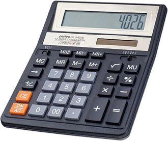 Настольный калькулятор Perfeo PF_A4026 (черный)