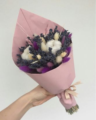 Стильный букет лаванда и сухоцветы «Эстетика»