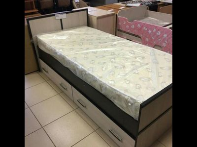 Кровать двуспальная " Сакура" 1400 с выдвижными ящиками (БТС)