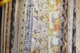 Пошив штор.строчка-40 руб.