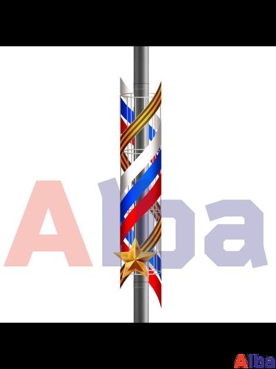 Консоль из поликарбоната 3Д Флаг России