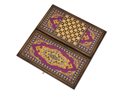 Нарды + Шашки "Сирия. Фиолетовые" малые