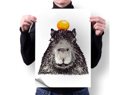 Плакат вертикальный Капибара, Kapibara-san №37