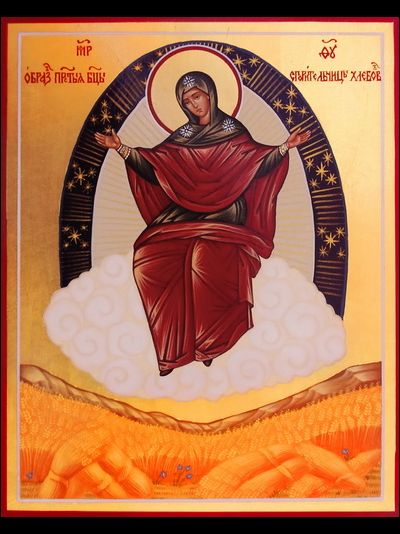Спорительница Хлебов. Рукописная икона Пресвятой Богородицы.