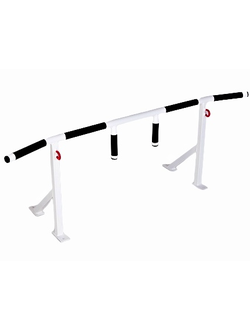 Турник настенный с средним, широким и узким параллельным хватами белый