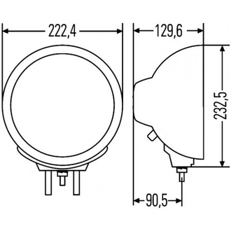 Дополнительная оптика Hella Luminator Metal  Фара дальнего света (реф.37.5) с габаритом (1F8 007 560-301)