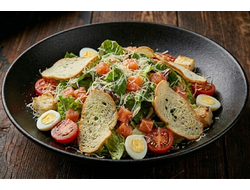 САЛАТ ЦЕЗАРЬ ЛОСОСЬ