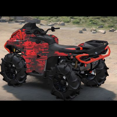 Комплект виниловых наклеек для квадроцикла BRP Outlander MAX XT-P 1000R G3 защищенные броней #10463