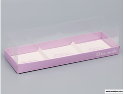 Коробка для для мусовых пирожных «Для тебя» 27 х 8,6 х 6,5 см