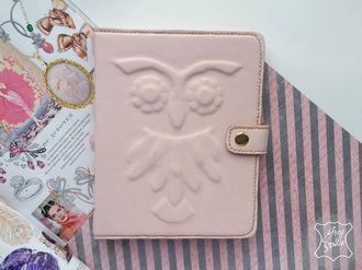 женский ежедневник, ежедневник ручной работы, кожаный ежедневник, розовый блокнот, ежедневник кожа