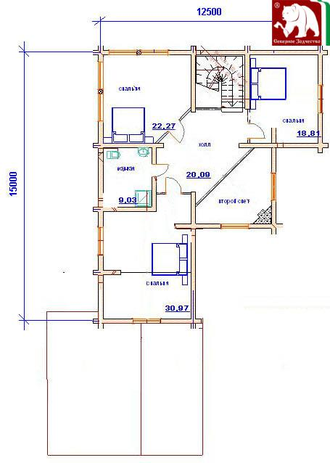 Проект 3-98, 304 кв.м., 12,5*22