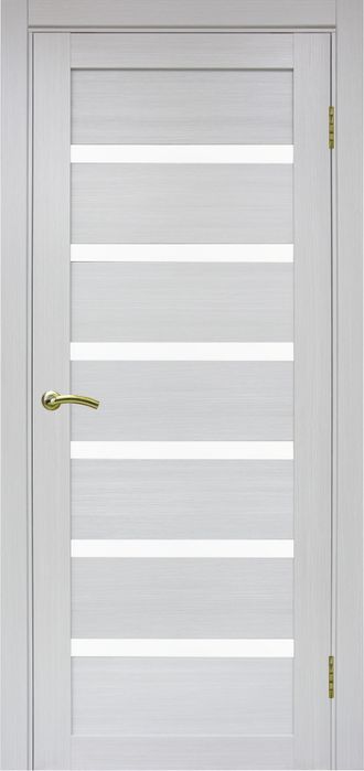 Межкомнатная дверь "Турин-507" ясень серебристый (стекло)