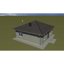 Одноэтажный дом с двумя спальнями 69м² (S23)