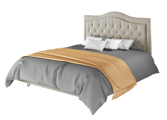 Кровать "Герцогиня" светло-серого цвета