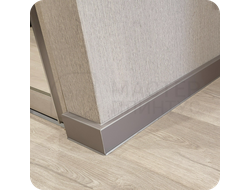 Плинтус ХДФ Dollken Cubu Flex Life 60мм Х 2,5 м 1246 Серебро платина в интерьере 1