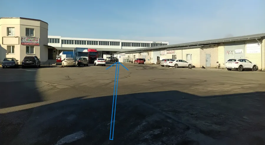 Направление после  въезда в арку