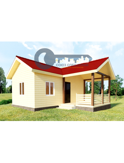 Б-12 ГАБАРИТНЫЕ РАЗМЕРЫ: (7Х7М) 1 ЭТАЖ, ОБЩАЯ ПЛОЩАДЬ: 40М²