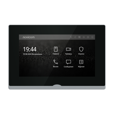 Novicam IMPULSE 7 IP WIFI BLACK - IP видеодомофон с сенсорным дисплеем 7", c переадресацией на смартфон с DVR (Smart Life/Tuya Smart)