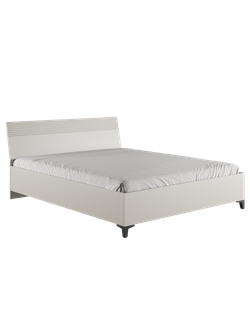 Ника Кровать 1600 с осн. дсп (мдф бежевый мат-05 / лдсп кашемир) (с настилом)